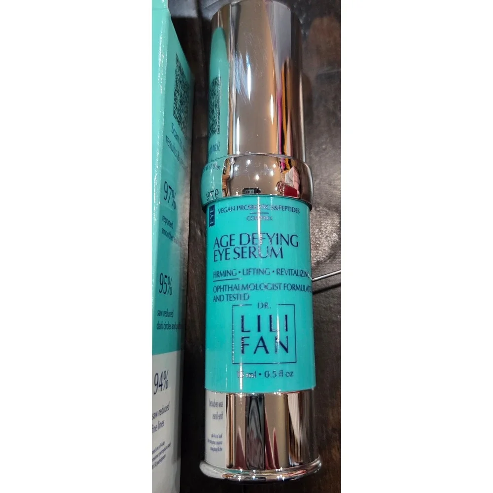 Dr. Lili Fan Age Defying Eye‎ Serum Vegan Probiotics & Peptides 0.5 fl oz 15ml